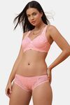 Soie Double Layered Regular Wired Full Coverage Lace Bra - Crstal Rose — thumbnail 4